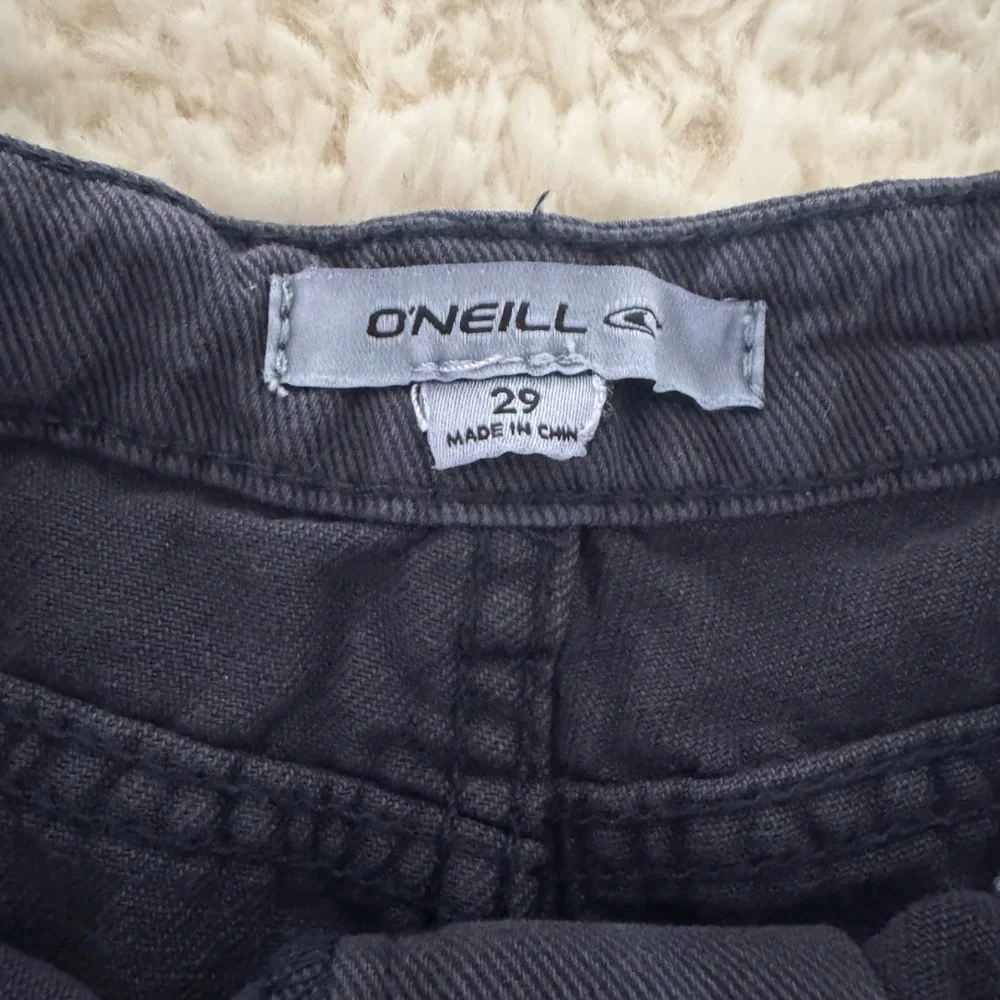 O'Neill Blue Jean Shorts Frayed Hem Casual - Picture 3 of 4